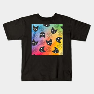 Pentagram Cats Kids T-Shirt